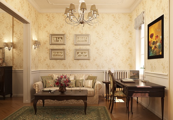 amenajare clasic-romantica creata de designeri romani