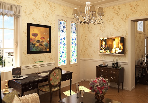 amenajare clasic-romantica creata de designeri romani