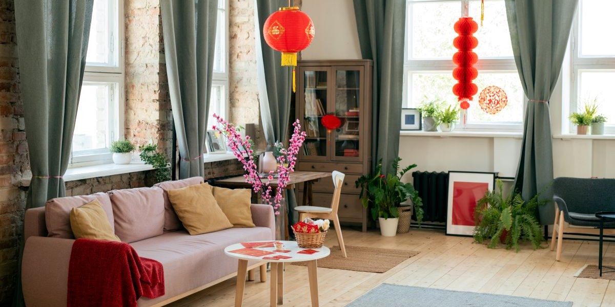 living decorat in stil feng shui