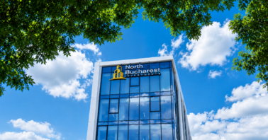 cladire cu logo north bucharest investments
