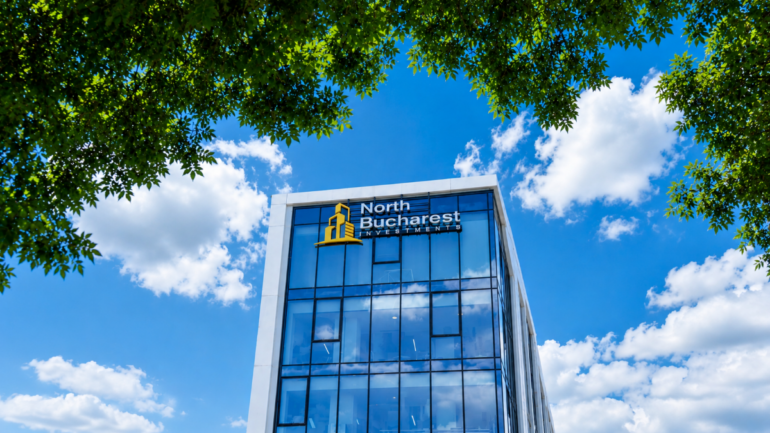 cladire cu logo north bucharest investments