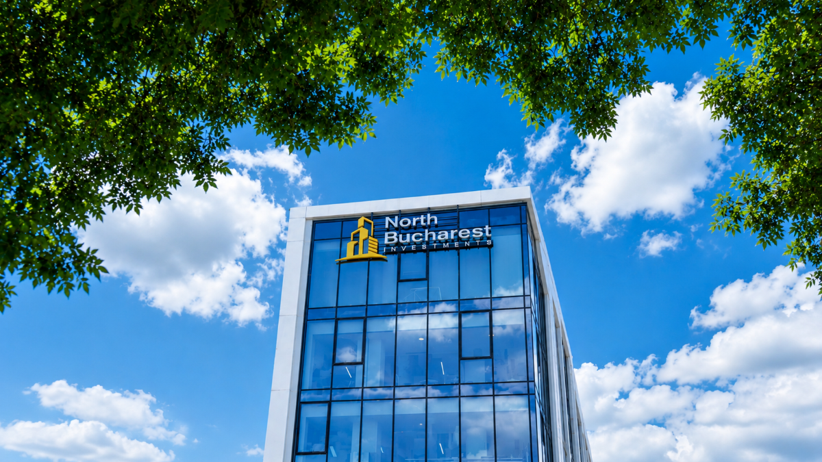 cladire cu logo north bucharest investments